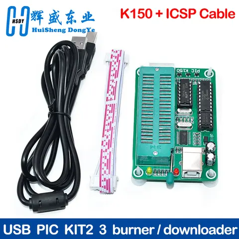 Programador PIC K150 ICSP programación automática USB desarrollar microcontrolador + cable USB ICSP