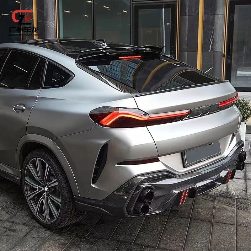 Upgraded versionHigh Quality LD Style Carbon Fiber Car Bumpers Rear Lip for   X6 G06 2019-2022 Car Bodykit