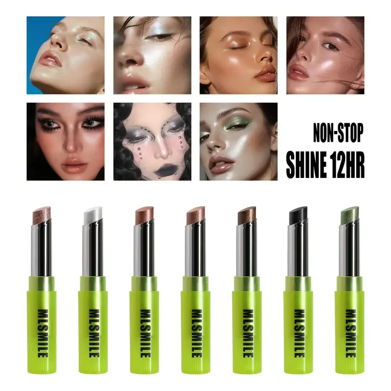 ゼリーグリッターハイライト&コンタリングスティック&リップスティックアイシャドウマクエップ防水シマーリップハイライター音楽フェスティバル用