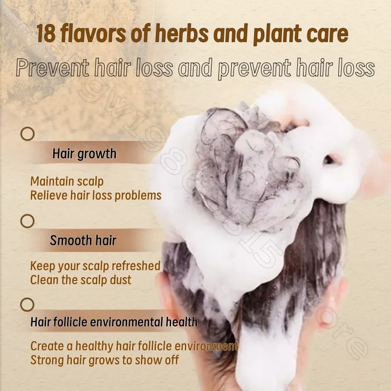 18 Kinds of Herbs, Plant-extracting Shampoo Powder, Soap Beans, Polygonum Multiflorum Leaf Head Treatment Herbal Shampoo Powder