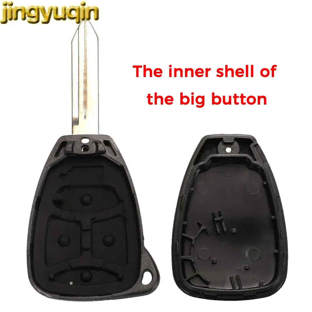 Jingyuqin Remote Car Key Fob Shell For Jeep JK 2013 Commander Wrangler Dodge Durango Chrysler 300 Aspen Grand Voyager PT Cruiser