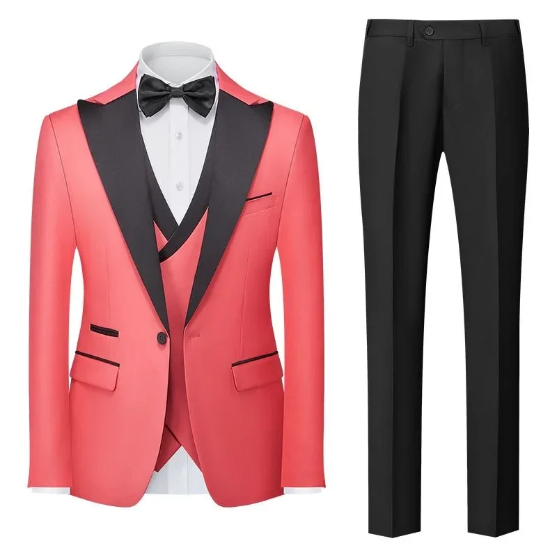 O40Western groom's suit for men's wedding, casual, trendy and handsome