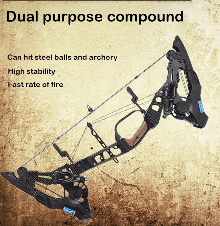 

YML 21.5lbs-60lbs Archery Compound Bow 330fps Steel Ball Archery Slingshot Compound Bow Hunting