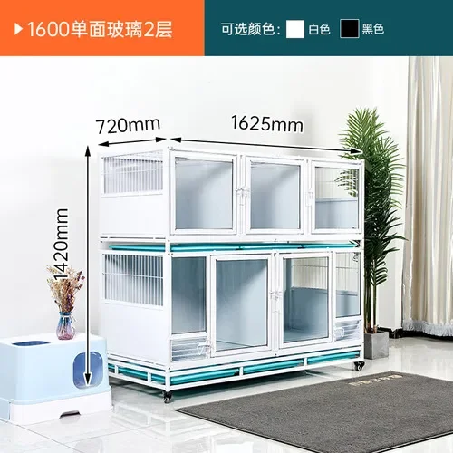 Cage Pet Shop Dog Crate Display Cabinet Hospital Foster Glass Cat Cabinet Breeding Cat Cage Isolation Rescue