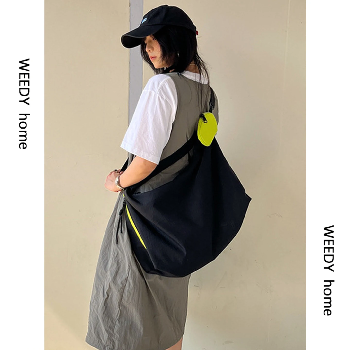 sac-fourre-tout-en-toile-de-nylon-grande-capacite-style-decontracte-sac-bandouliere-pour-femme-style-coreen-ete-2025-a-sangle-unique-et-fermeture-eclair