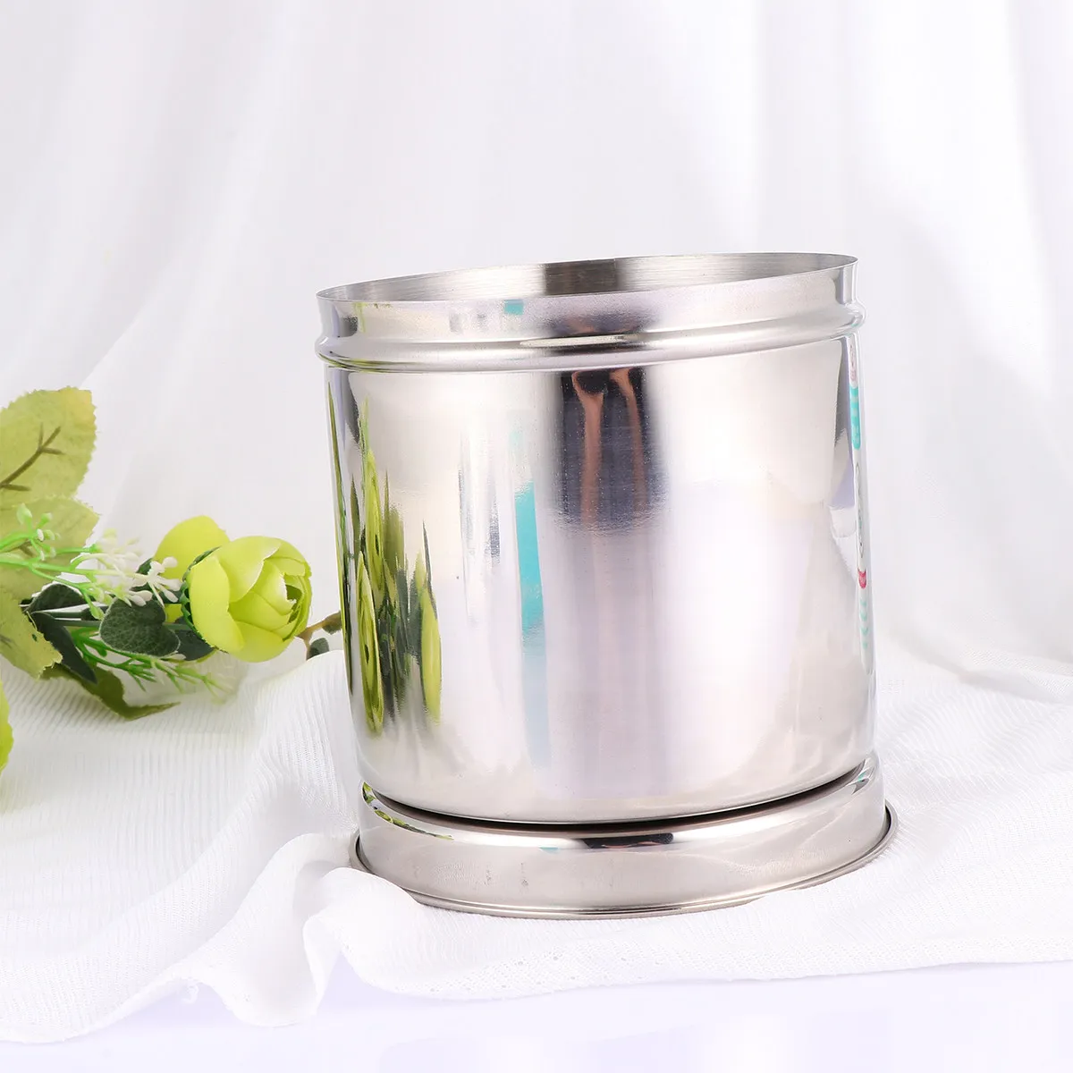 

Professional Stainless Steel Sterilization Jar for Cotton Balls Storage Container Salon Nail Art Beauty Clinic