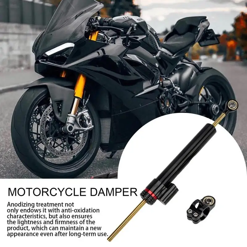 Steering Damper Stabilizer Aluminum Adjustable Steering Direction Damper Front Motorcycle Safety Control Motorcycle Steering