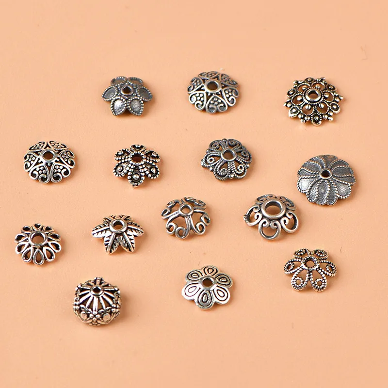 S925 الفضة التبعي حبة حامل حبة واحدة DIY الخرز كريستال صنع المجوهرات