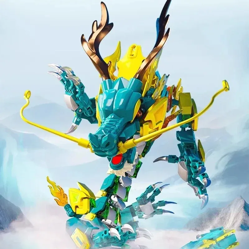 1670 قطعة خبير إبداعي MOCLong 1 مارس صاروخ الفضاء التنين نموذج اللبنات الطوب لتقوم بها بنفسك لغز الجمعية لعب للأطفال هدية