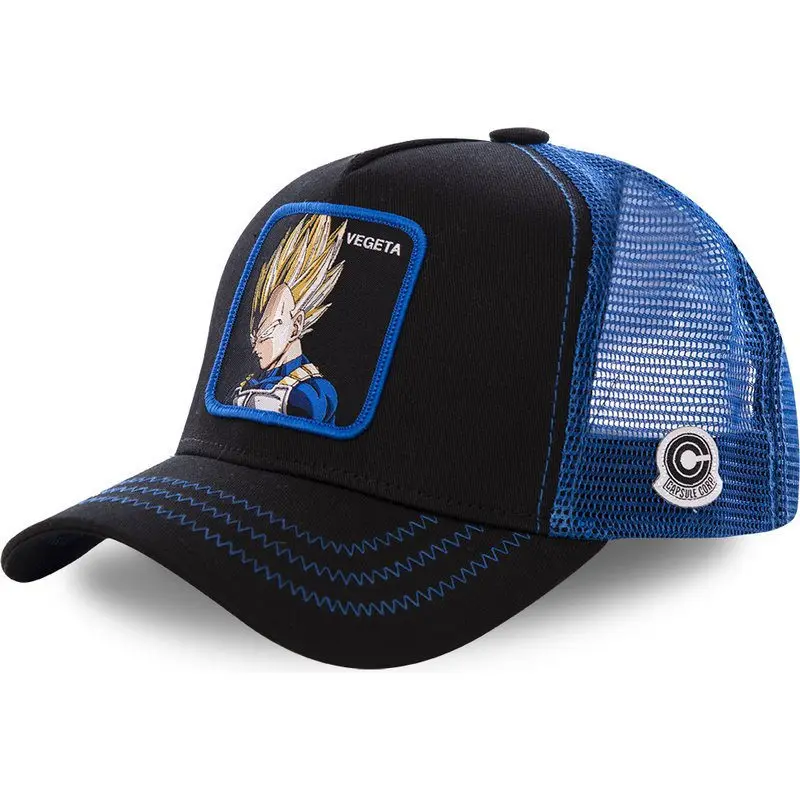 Goku Vegeta Beekdaemon Cartoon Net Hats Męskie i damskie czapki baseballowe Hip Hop Trucker Hats są nowe, gorące sprzedawcy