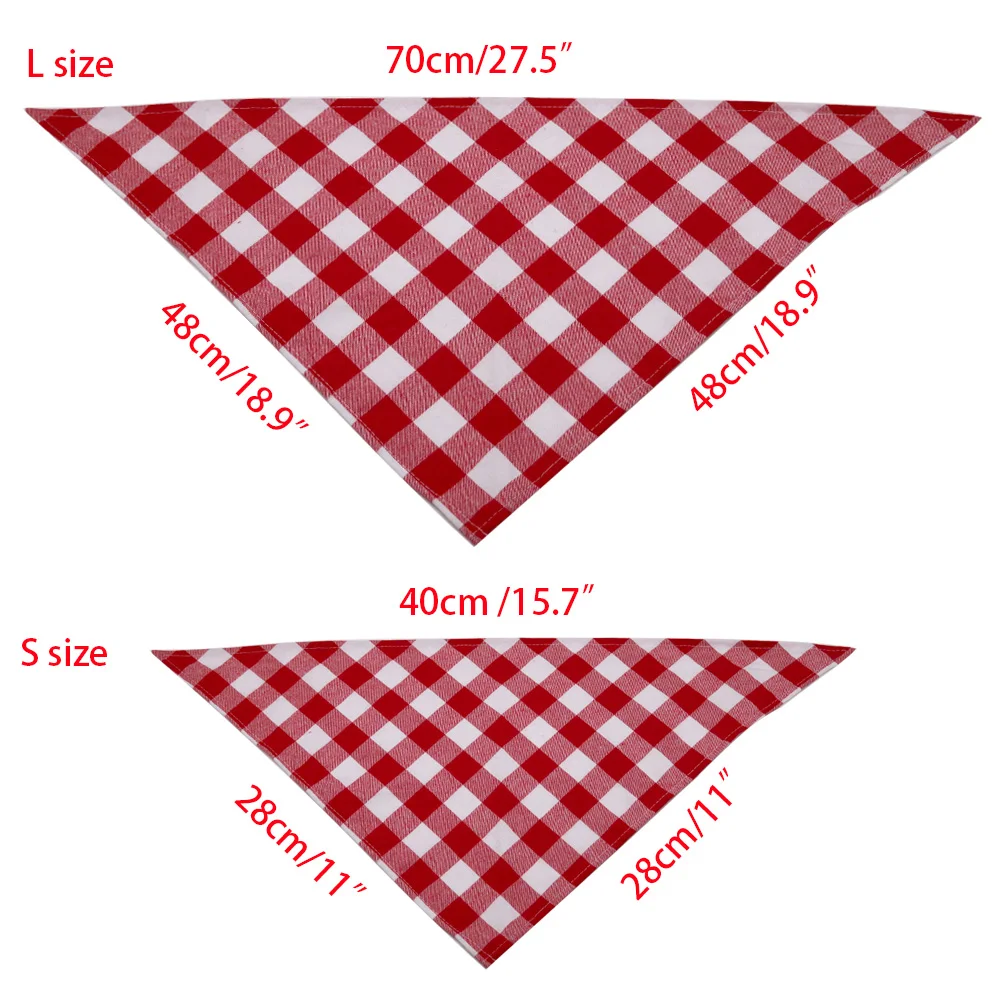 1pcs Large Dog Bandanas Cotton Washable Pet Dog Bandana Scarf Small Dog Puppy Cat Bibs Large Dog Grooming Products 70*70*48cm