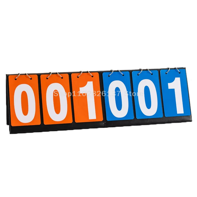 1PC 逆さまカードスコアボード卓上スコアキーパーポータブルバスケットボールスコアカウンターページめくりボールゲームスコアボード