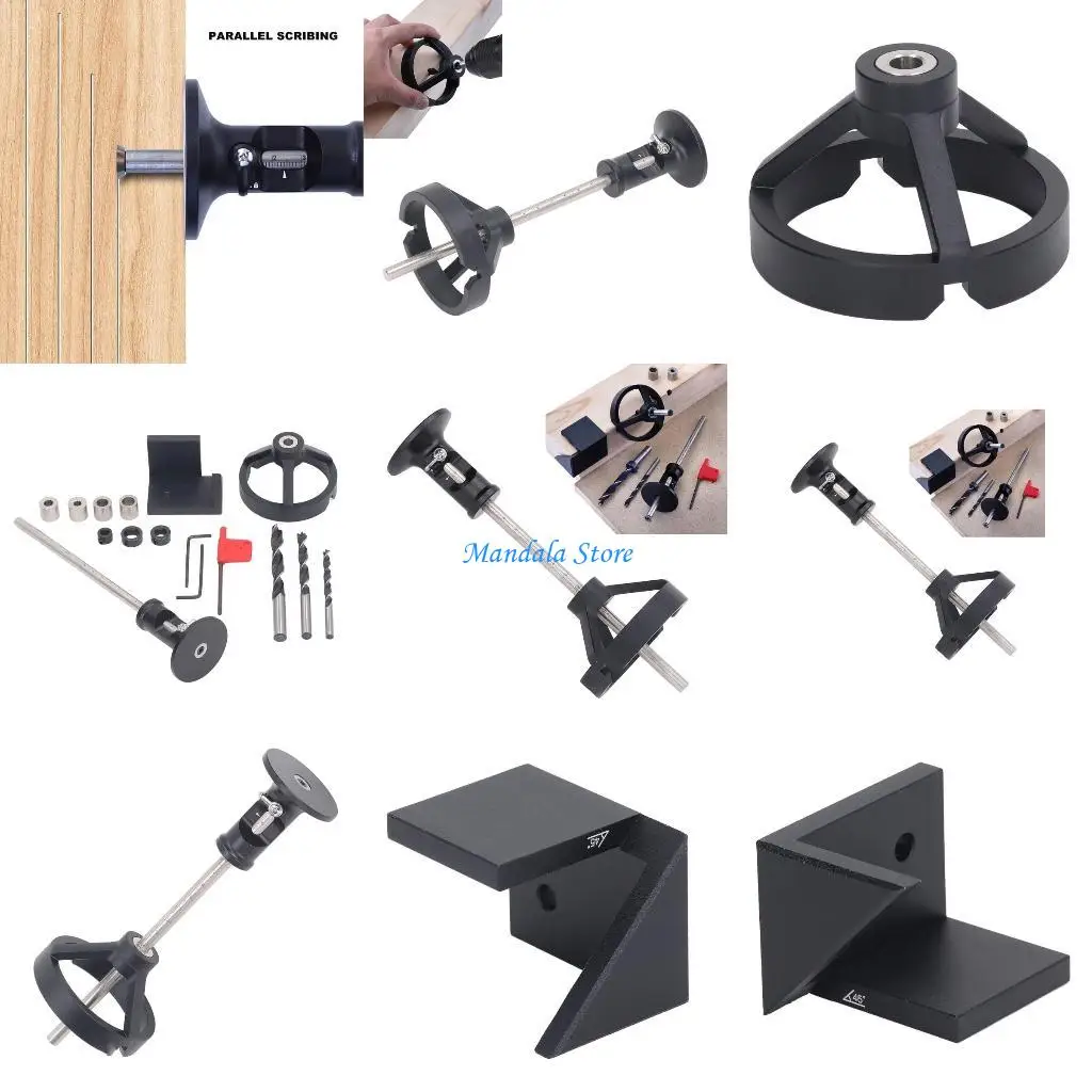 مجموعات ثقب الأعمال الخشبية الأساسية من U2JC، مقياس تحديد قوي، تخزين مريح #1