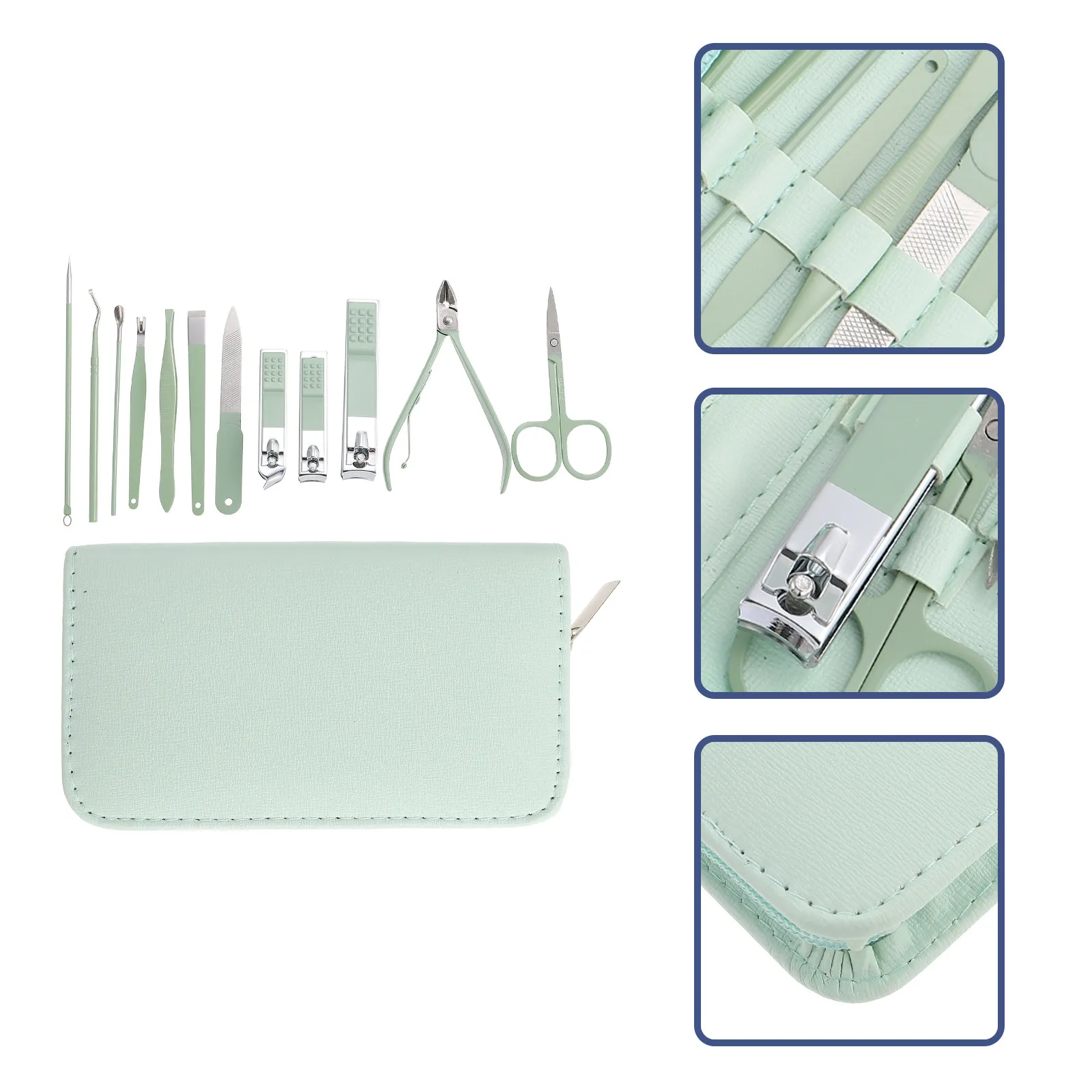 

1Set Multi-Function Pedicure Set Stainless Steel Nail Clipper Kit for Hand Foot Care Portable Manicure Accessory Household