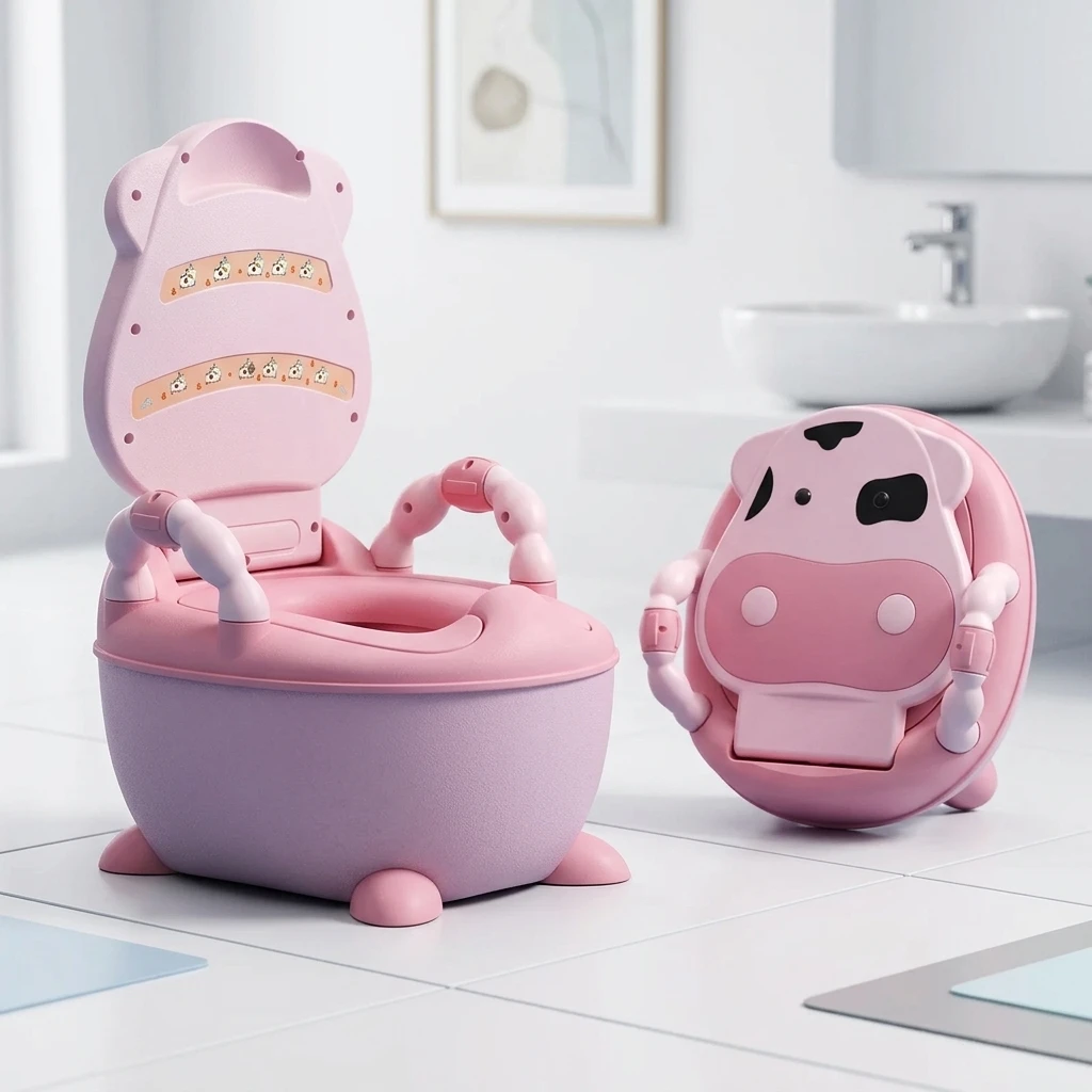 Premium Cute Baby Toilet Seat with Advanced Waterproof Durable Comfortable Portable Training Stool for 1 6 Years Old Boys And