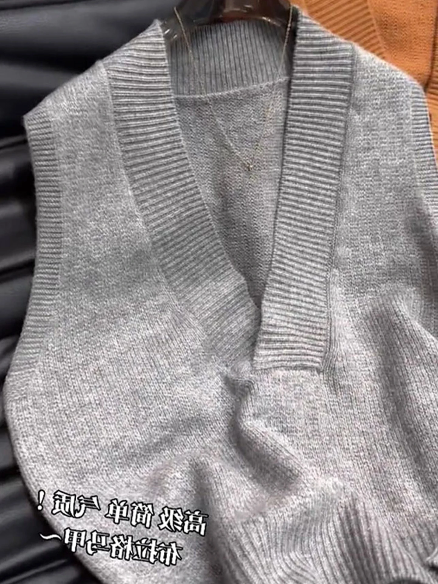 

Модный вязаный жилет, цветной Svel V-Ne, утягивающий дизайн, корейский однотонный свитер, модный осенне-зимний топ