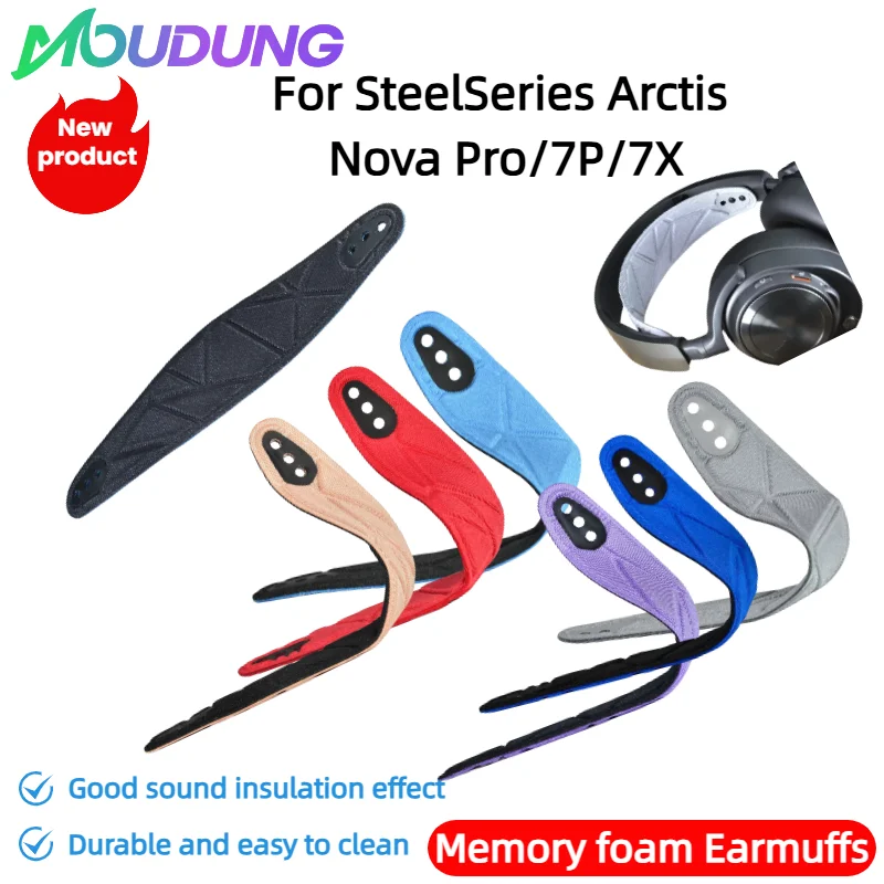 

MOUDUNG Soft Micro bullet beam pad Compatible For SteelSeries Arctis Nova Pro/7P/ 7X Headset Earmuffs Repairing Parts