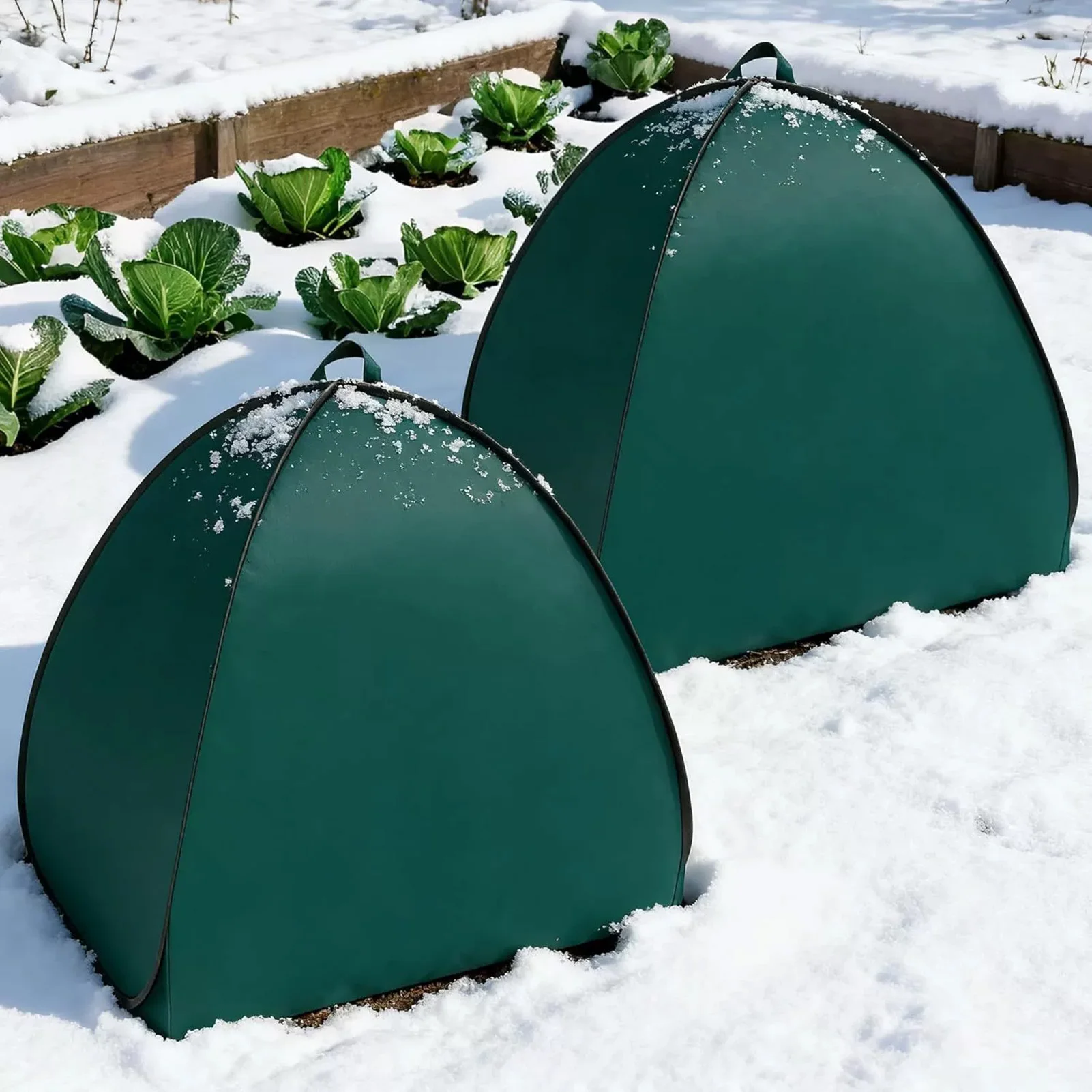 Breathable Plant Frost Cover Pop Up Garden Tent for Winter Protection Nonwoven Insulated Greenhouse for Potted Vegetables