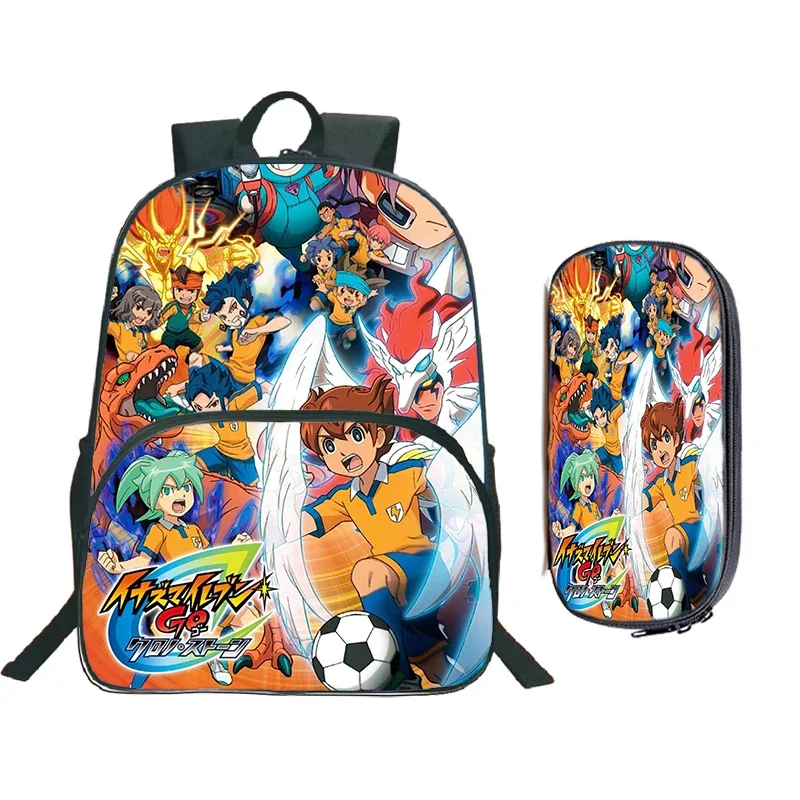 

Детский рюкзак Inazuma Eleven Go, комплект из 2 предметов, ортопедические школьные сумки для девочек и мальчиков, легкая детская сумка для книг, Mochilas для начальной школы