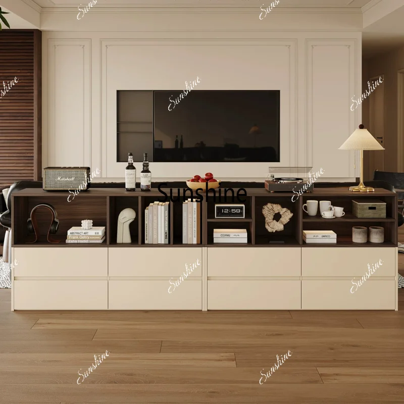 Hidden Wooden Cabinet Organizer Modern Black Living Room Cabinets Super Storage Draws Armario Almacenamiento House Furniture