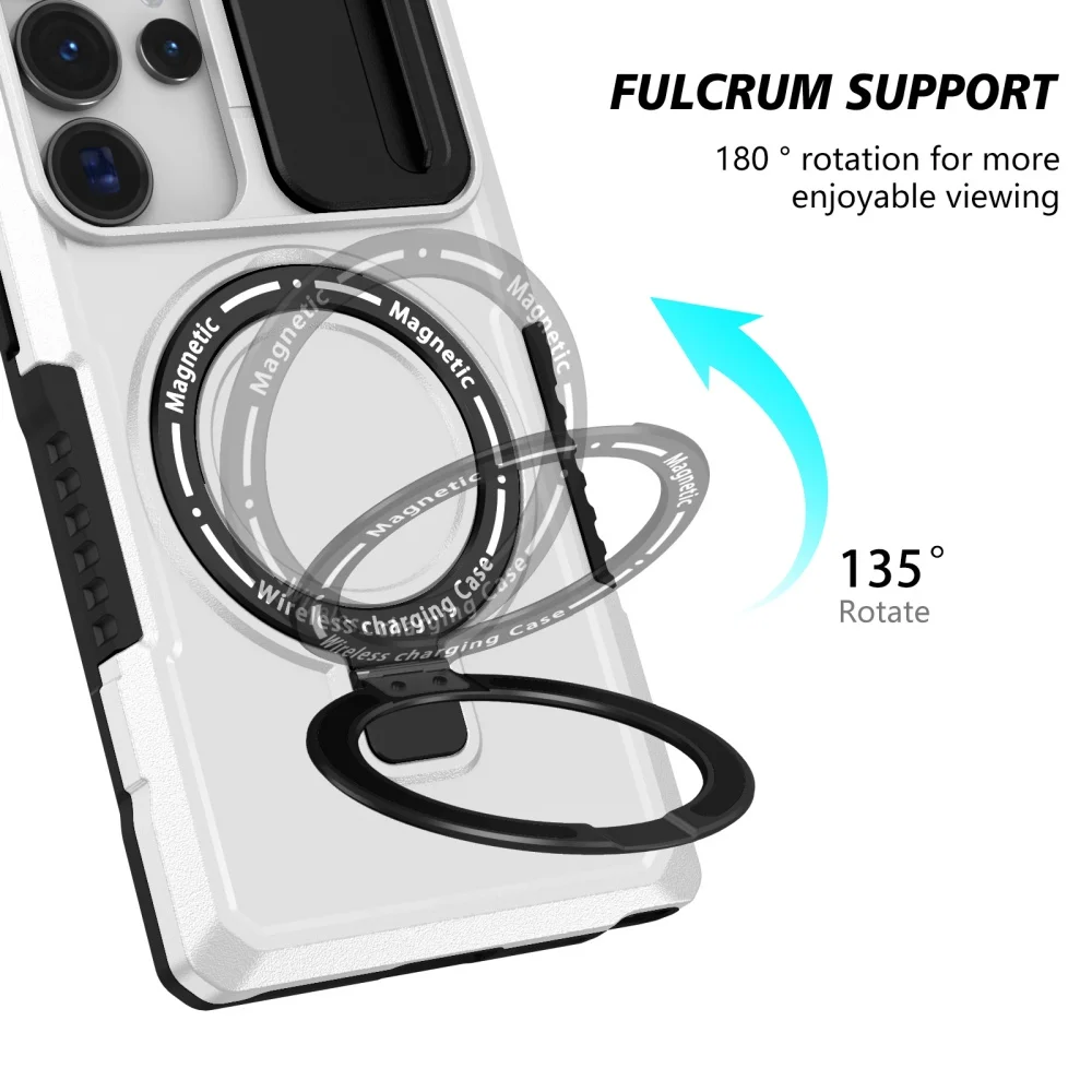 Armor Slide Camera Protector Magnetic Case For Samsung S26 S25 Ultra S24 FE S25 Edge S26 S23 Plus For Magsafe Brackets Funda - view 5