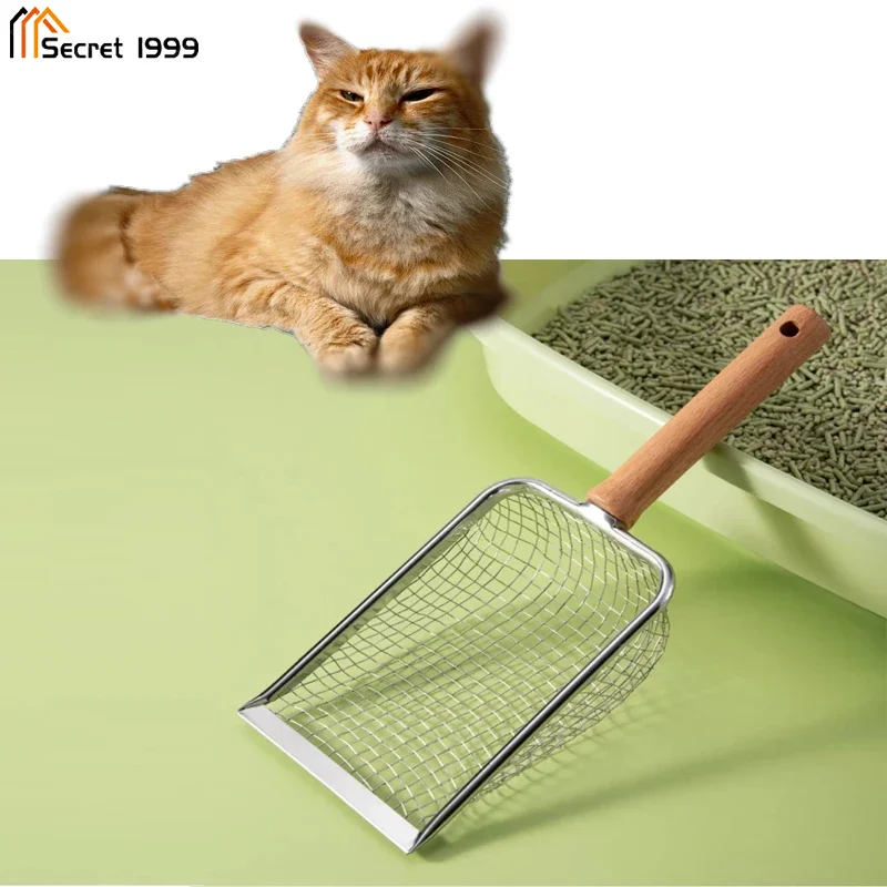 

Stainless Steel Cat Litter Shovel Durable Litter Scooper Pets Supplies for Lizards Kitten Kitty Dogs Waste Instant Cleaning Tool