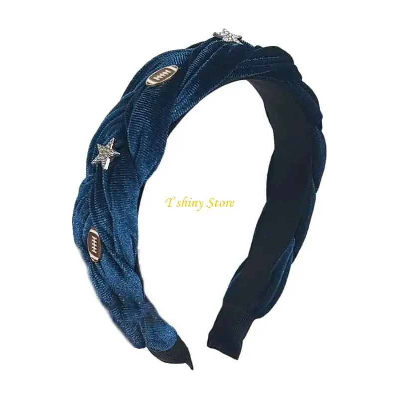 N58F Women Hairbands Decorative Star Birthday Party Photo Props for Washing Face
