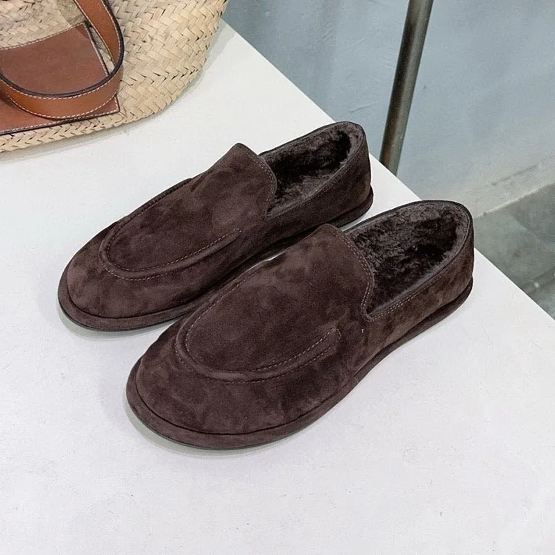 المتسكعون المرأة جلد طبيعي بلون حذا فردي للسيدات جولة تو الفم الضحلة شقة القاع مكتب أحذية ربيع الخريف البغال