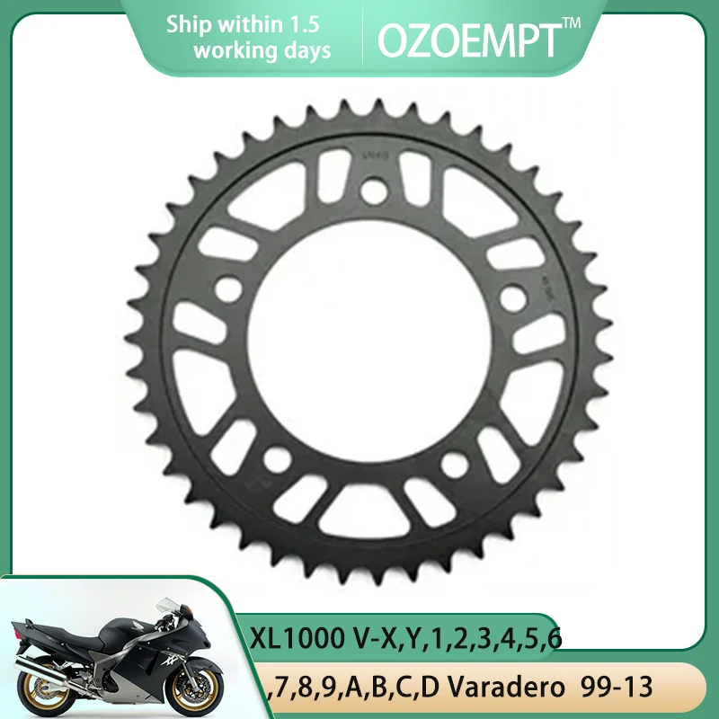 

OZOEMPT 525-47T Motorcycle Rear Sprocket Apply to XL1000 V-X,Y,1,2,3,4,5,6,7,8,9,A,B,C,D Varadero 99-13