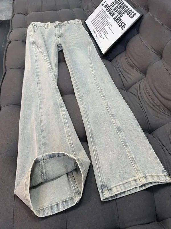 

Мужские джинсы синего цвета в стиле ретро, прямые, с косым кроем, зауженные, в уличном стиле, весенние, повседневные, молодежные, классического кроя