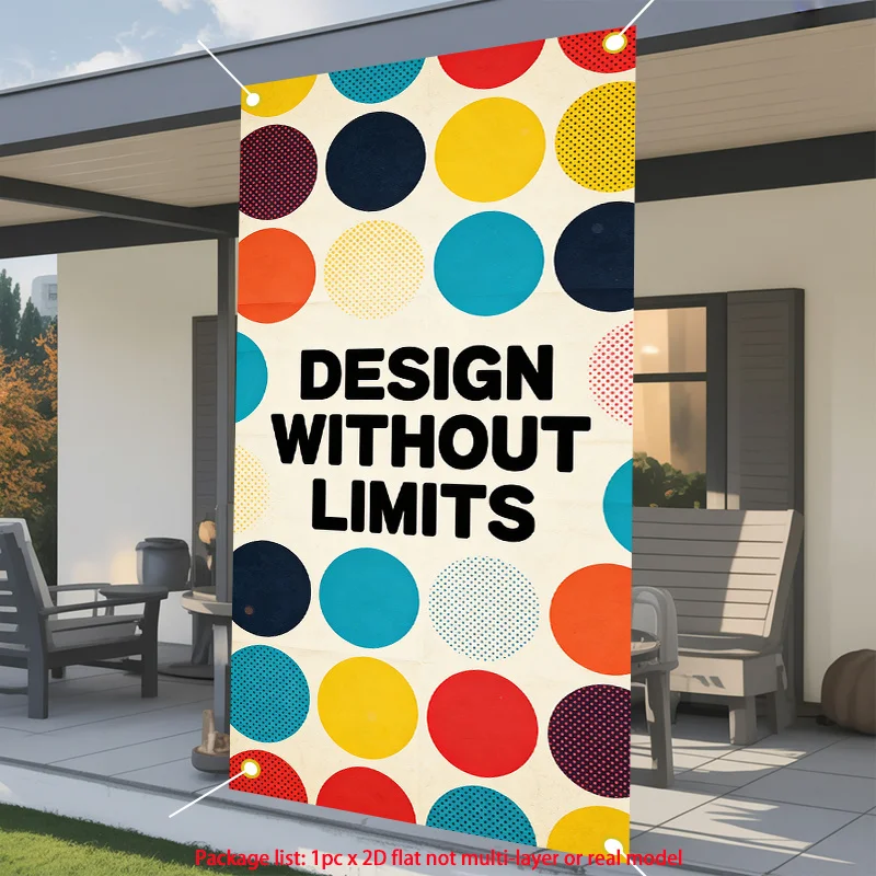 1pc Custom 3x6FT Door Banner, Polyester Banner with Your Design for Business Advertising, Trade Show. Grommet Holes on 4 Corners