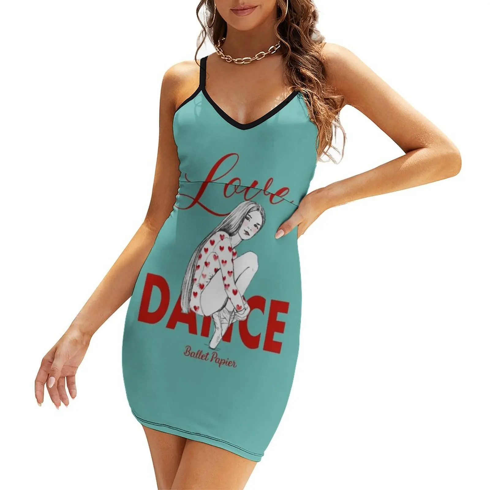 

Love Dance Pointe Shoes Sling Dress summer clothes for women Party dresses for women dresses korean style Aesthetic clothing