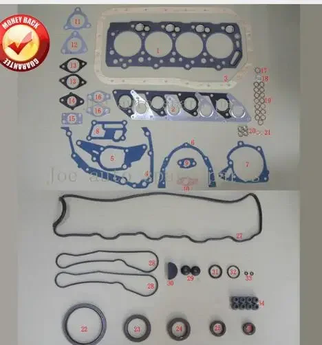 ENGINE : D4BA 4D56 4D56T D4BH  complete cylinder head assembly  full gasket  screw