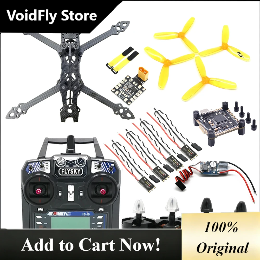 CarrySimpleMark4 Mark 4 5inch 225mm Drone Frame F4 V3S Flight W/ 2204 Motor W/ BLHeli_S 20A Brushless ESC/ Flysky FS I6 Remote