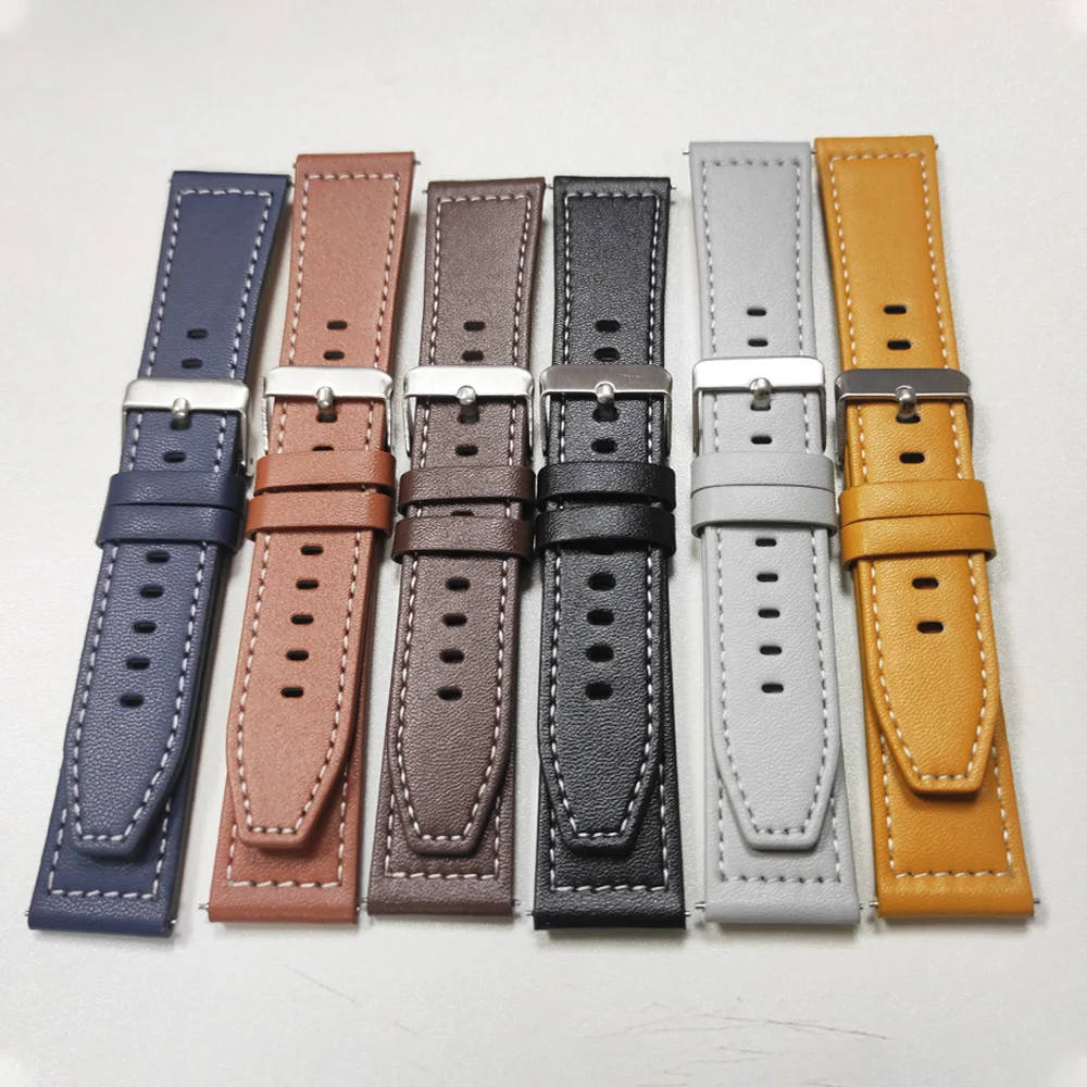 20 مللي متر 22 مللي متر حزام ساعة جلدي ل Huami Amazfit BALANCE 2 حزام رياضي Amazfit Bip 6 5/Active 2 استبدال معصمه اكسسوارات