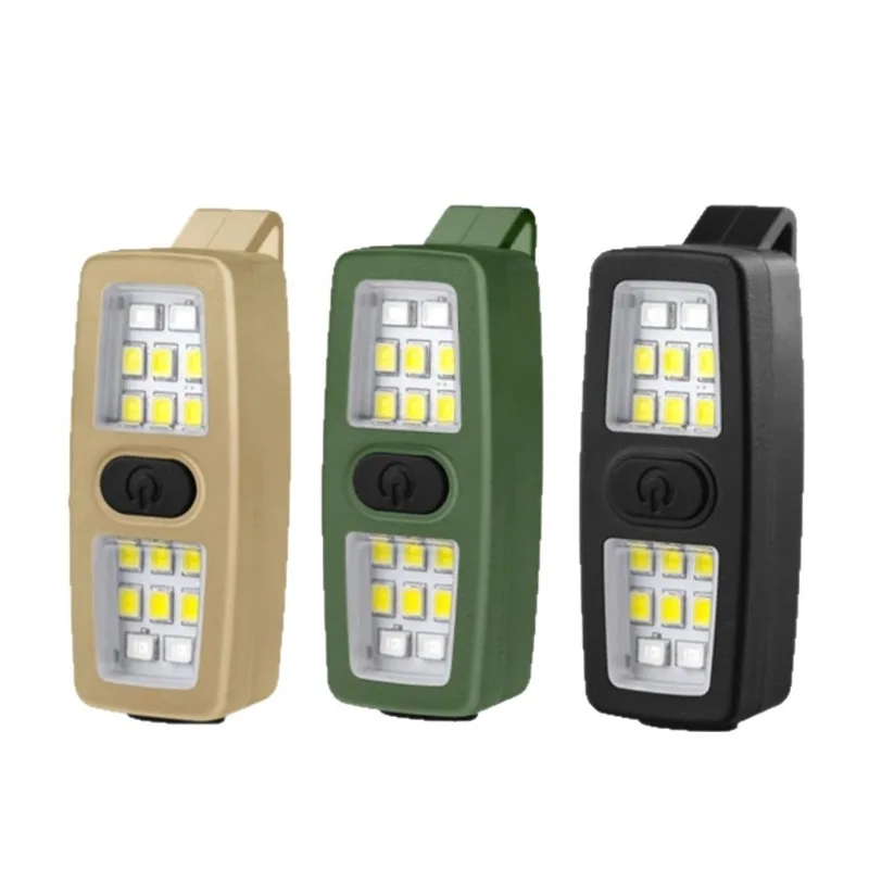 Compact Clip On Strong Light Flashlight Portable Carry Light for Night Running Cycling and Outdoor Camping Warning Strobe