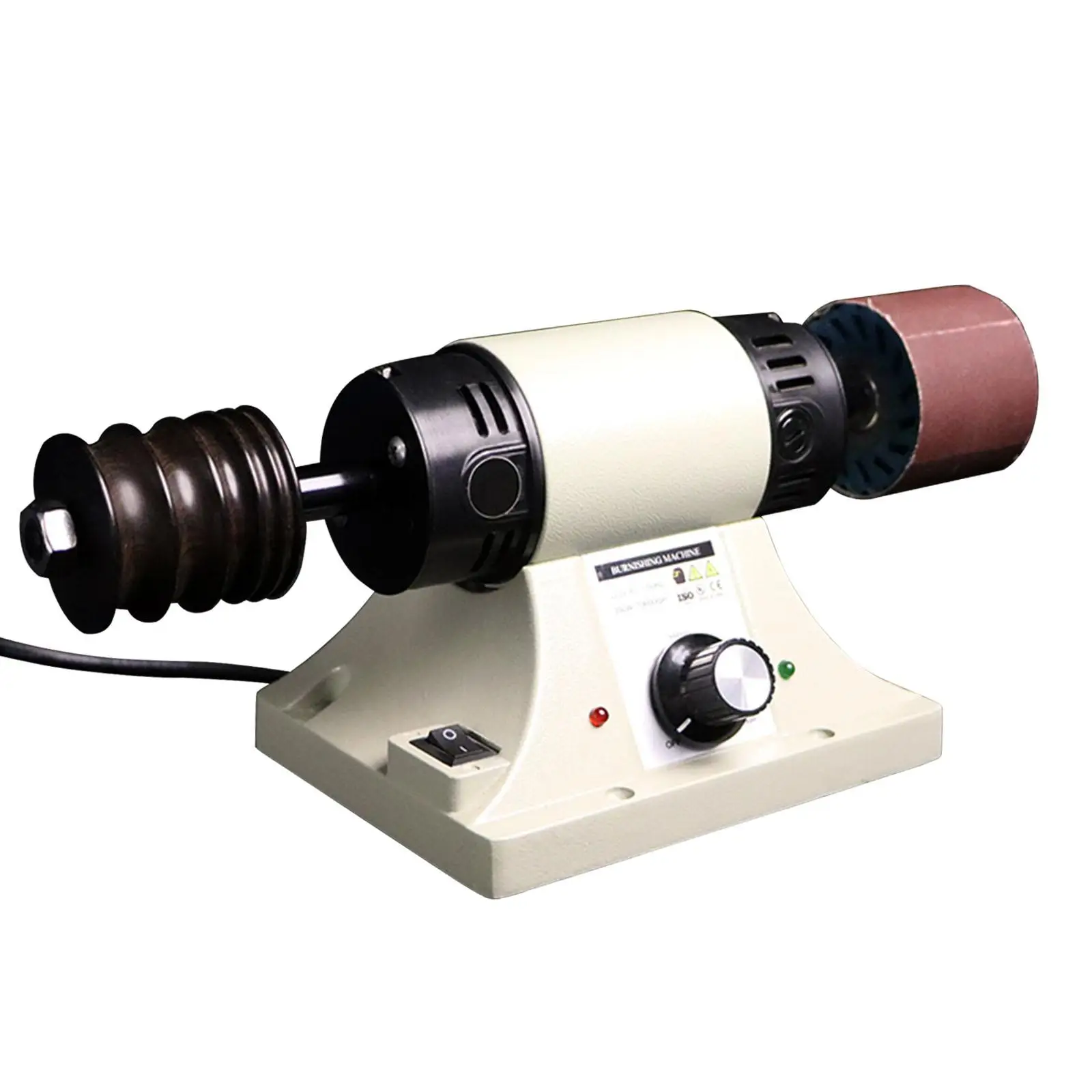 

Leather Polishing Burnishing Machine Desktop Fast Speed Compact Easy to Carry Side Polisher for Leather Craft Boots Bags Wallet