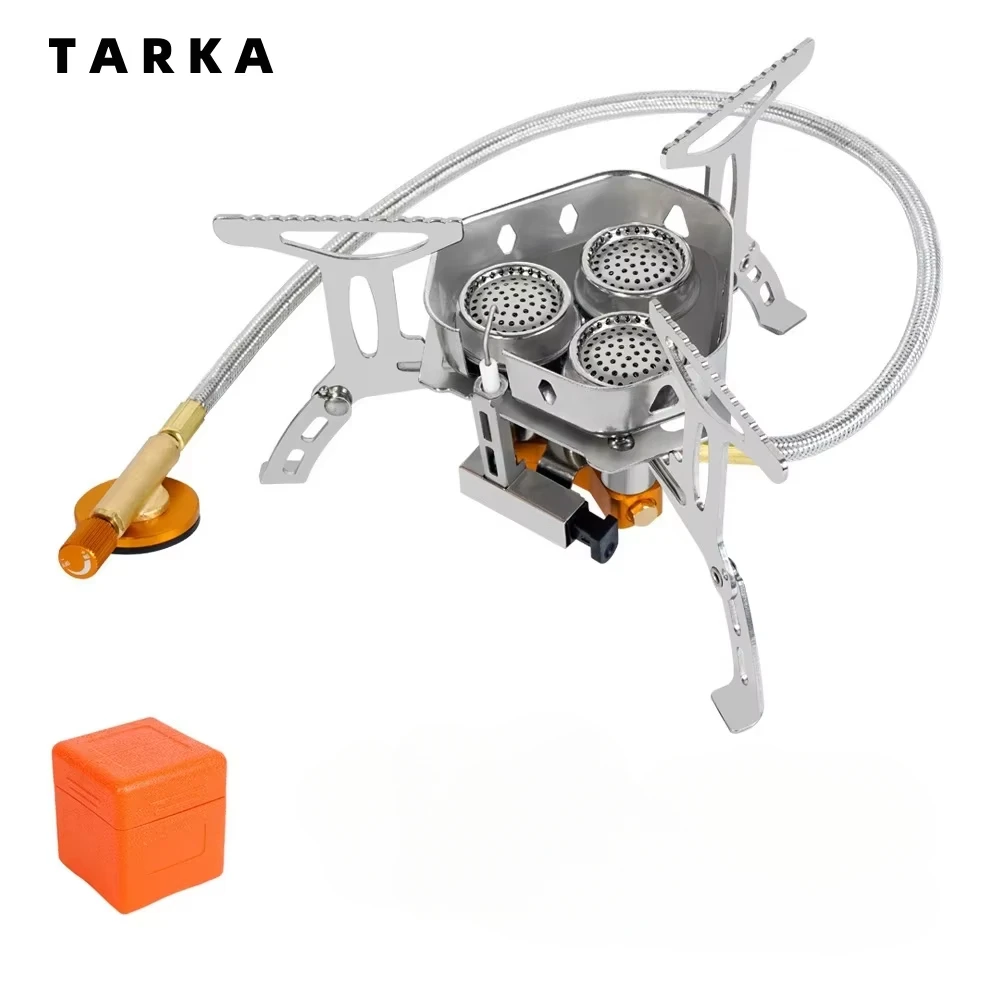 TARKA Camping Gas Stove 5800W Strong Furnace Picnic Gas Stove Hiking Tourist Burner Outdoor Picnic Kitchen Cookware Equipment