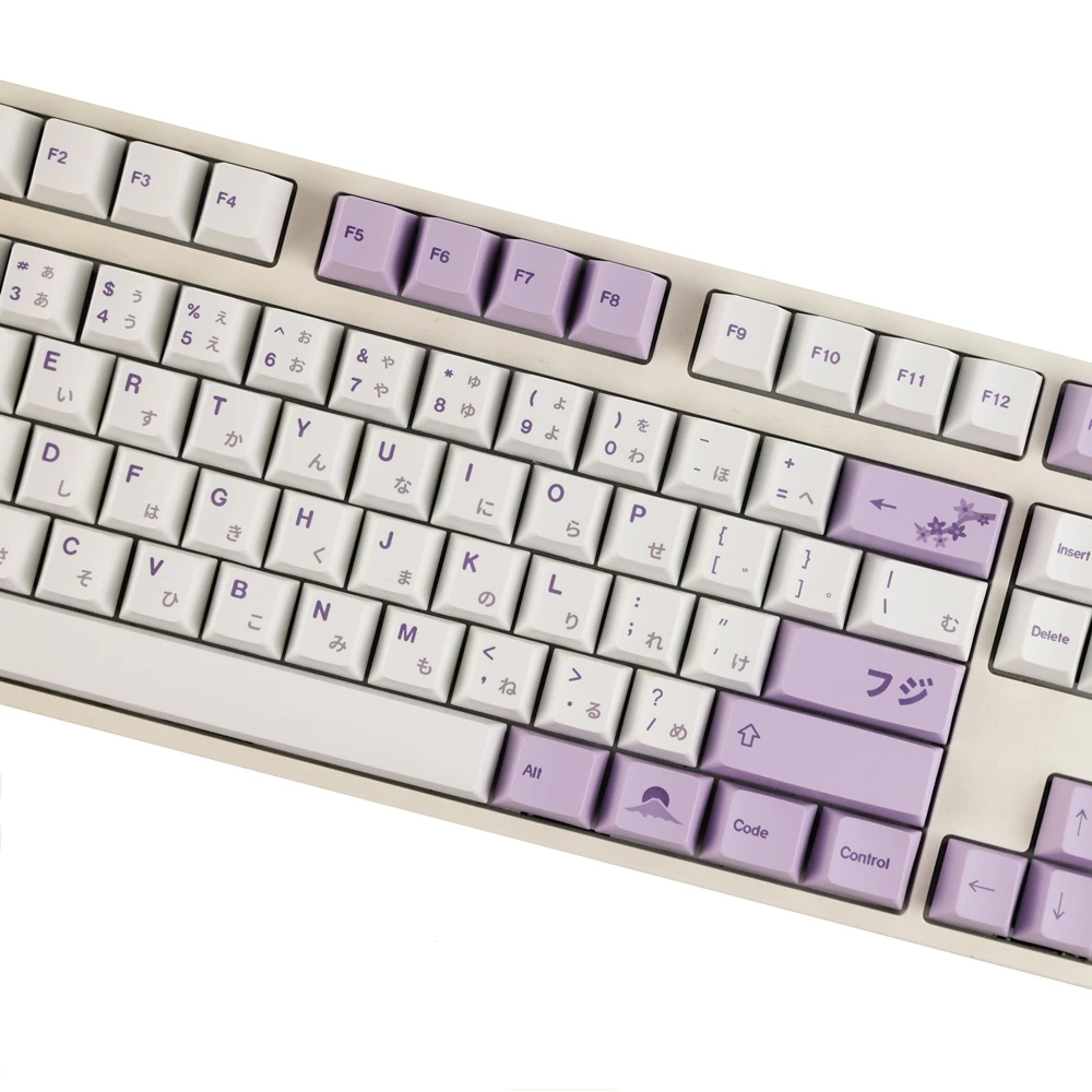 Wisteria Keycap Premium PBT 140 Keys/Sets Cherry Profile DYE-Sublimation ISO Enter ANSI Layout Keycaps for Gateron Outemu Switch