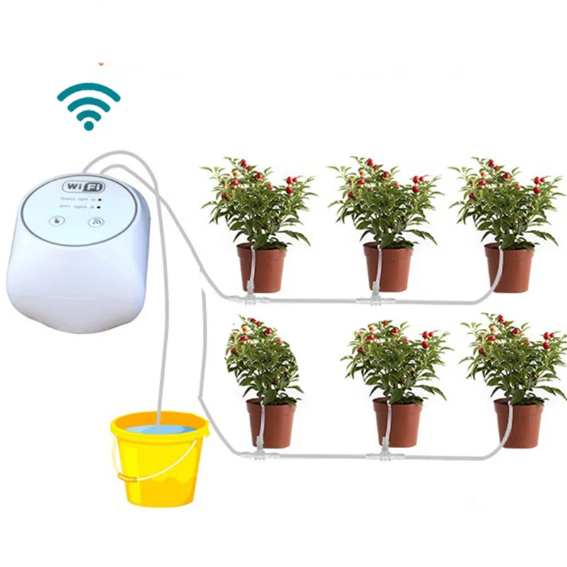 نظام سقي الزهور الأوتوماتيكي بالواي فاي عن بعد، نظام سقي النباتات بالتنقيط، نظام سقي الحديقة الذكي لا حاجة إلى صنبور