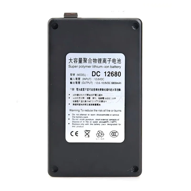 

Высококачественный аккумулятор постоянного тока 12 В, 6800 мАч, супер перезаряжаемый портативный полимерный литиевый аккумулятор постоянного тока 12680 для видеокамер