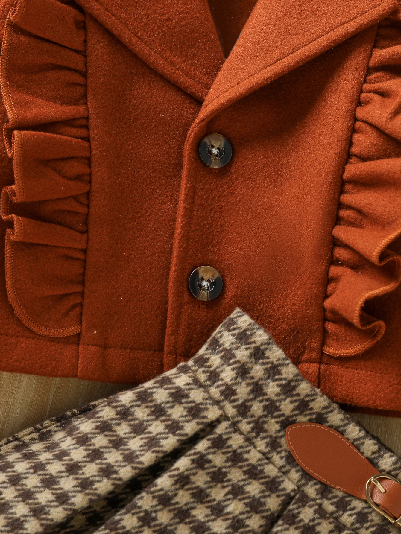 2025 أطفال الخريف الشتاء دعوى للفتيات طوق السترة معطف والتنانير 2 قطعة ملابس الأطفال الأنيقة لمجموعة الموضة 1-7Y