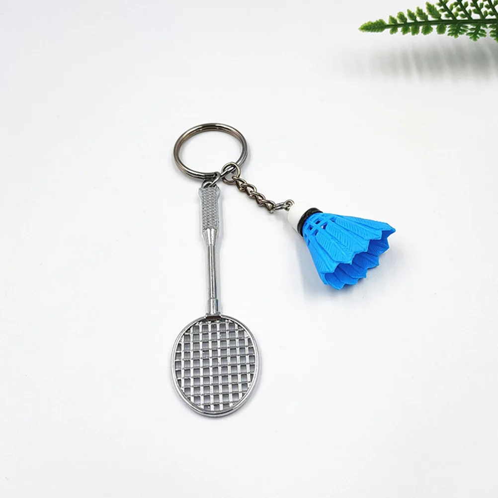 6 Pcs Badminton Keychain Pendant Keyrings of The Lid Sports Keychains Pendants Shuttlecocks Backpack Hanging Decorative