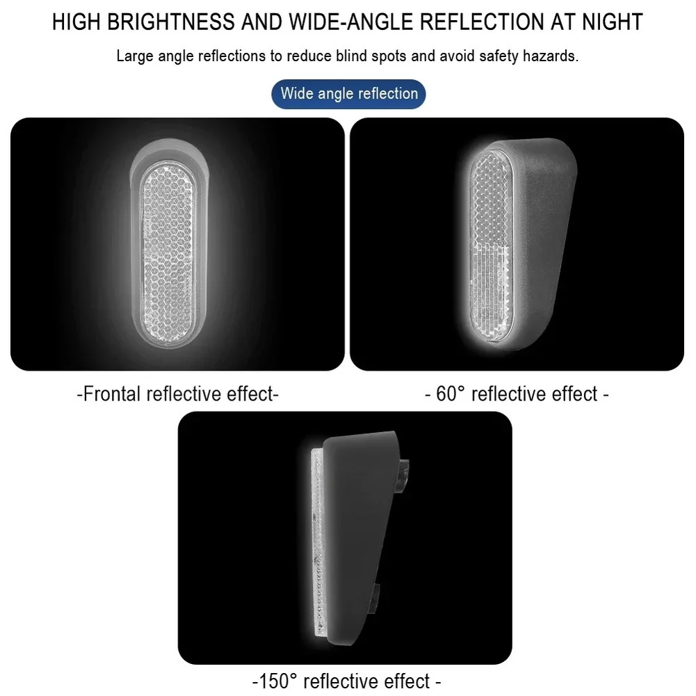 مجموعة عاكسة أمامية لـ NINEBOT E2 تتميز بسطوع عالي وانعكاس زاوية واسعة لدعم ركوب الليل الأكثر أمانًا #2