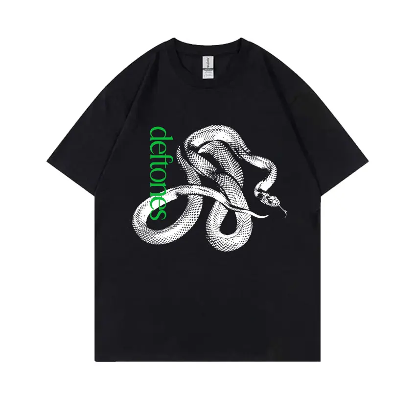 

Limited Rock Band Deftones Private Music Snake Graphic T Shirt Summer Men Women Fashion Alternative Metal Oversized T-shirt Tops