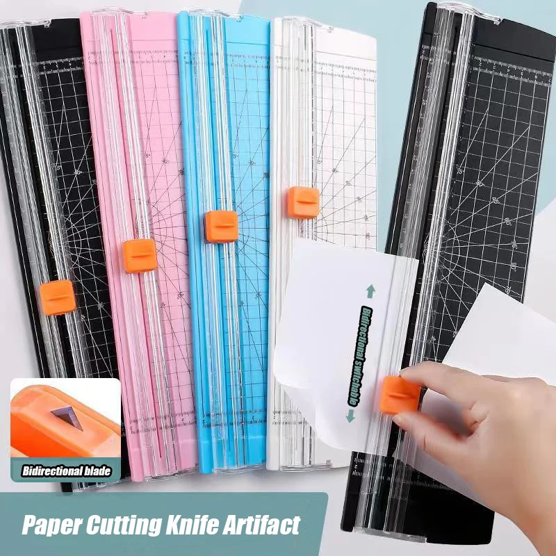 A4/A5 Paper Cutting Guillotine Paper Cutter with Pull-out Ruler for Photo Trimmers Scrapbook Lightweight Cutting Mat Machine