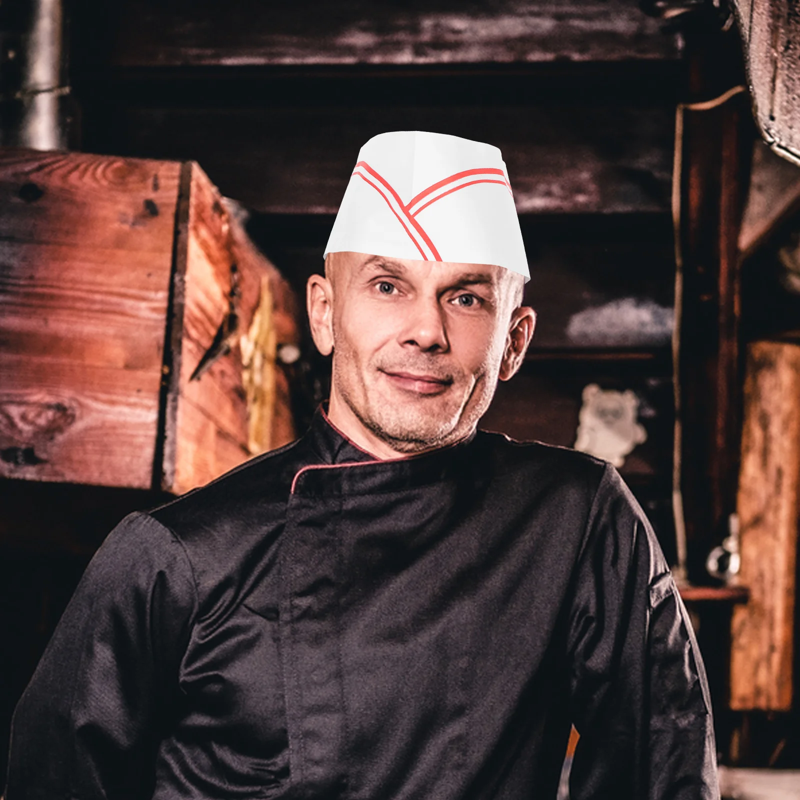 Gorro de Chef de 40 Uds., Material duradero, Ideal, profesional, para hornear en casa, Catering, escuelas, colegios, sombrero desechable de papel, cómodo