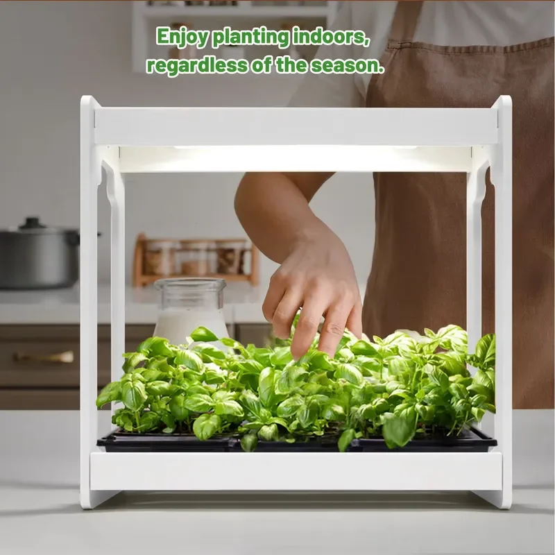 Easy Use Modern Electronic Smart Herb Garden Basil Mini Tabletop Full Spectrum Lighting Height Adjustable Thriving Indoor