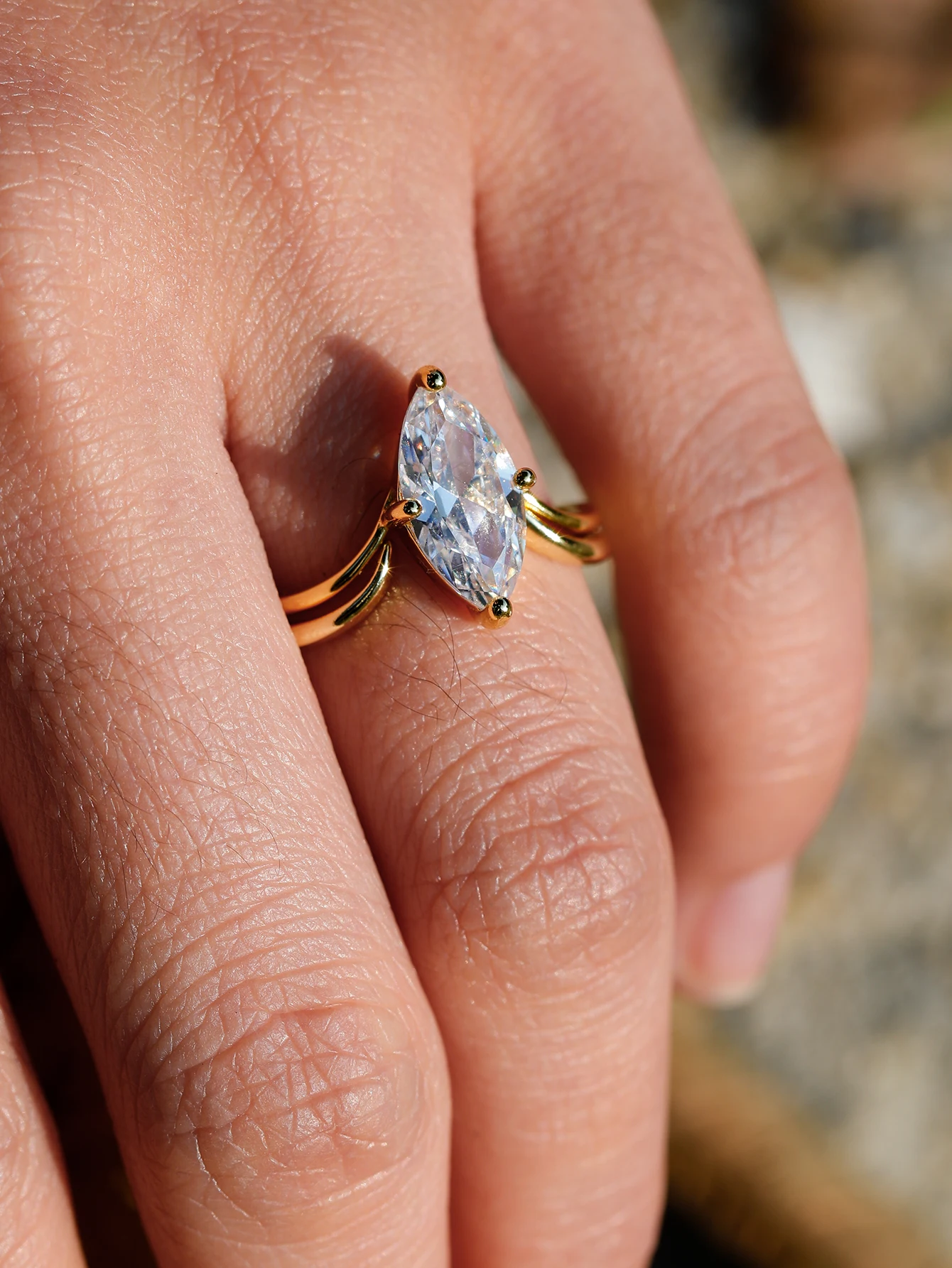 

S925 Серебро 2CT Маркиза Муассанит Набор колец Изысканные ювелирные изделия Ювелирные изделия из 2 предметов для подарков на годовщину, для жен, друзей, влюбленных