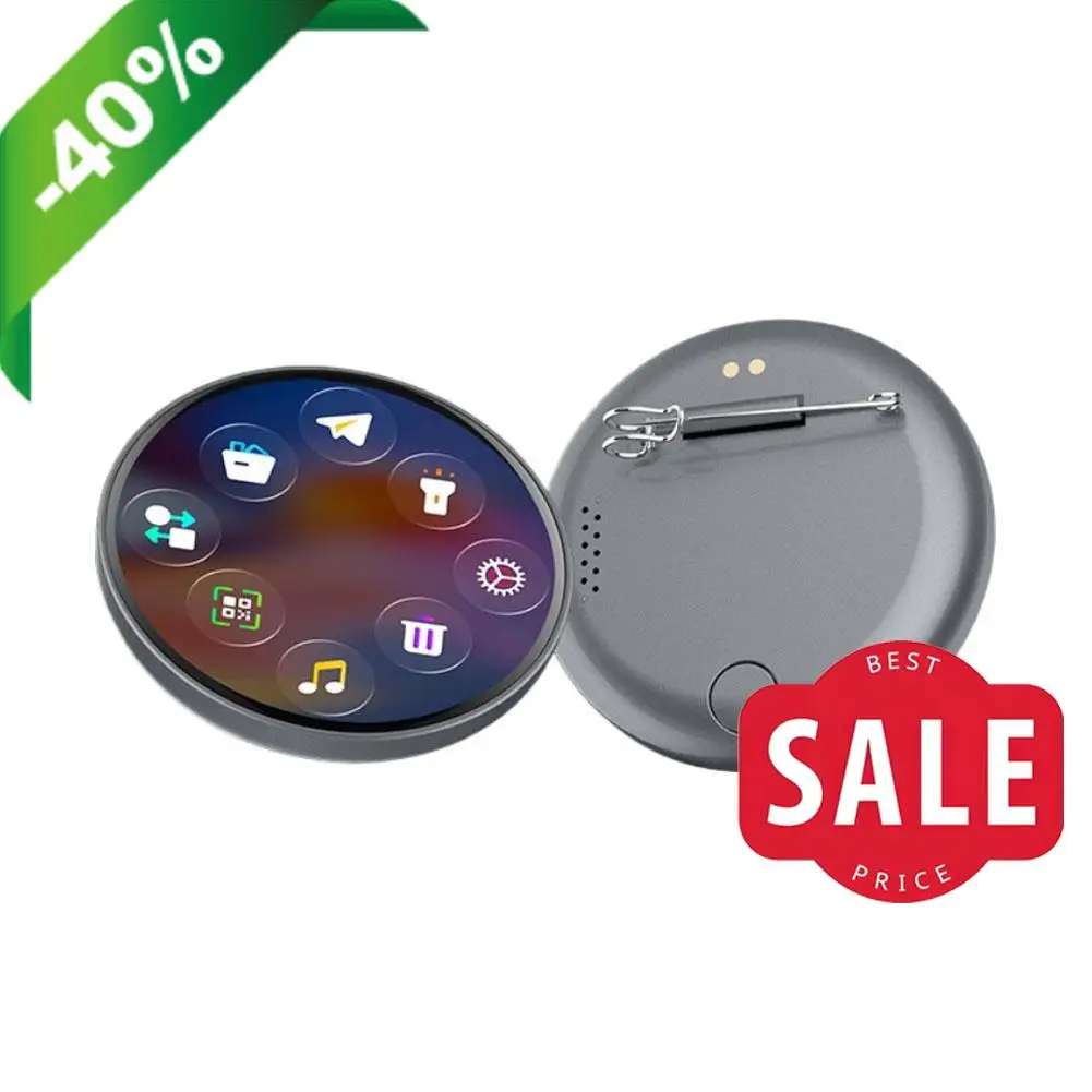 

Digital Display Badge Pin Screen Badge Bluetooth Cute Custom Animation Pin Cyberpunk Anime Toy Badge with Videos Photos Display